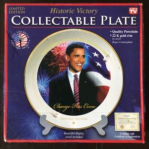 BARACK OBAMA COMMEMORATIVE PLATE